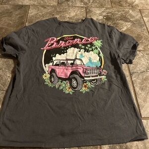 Ford Bronco Charcoal Tee with Pink and Green Design